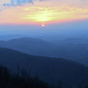Blue Ridge Mountain Sunrise - Floyd Virginia Art Print