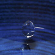 Blue Water Drop Art Print