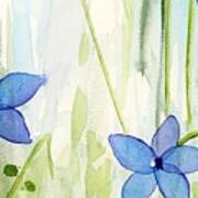 Blue Wildflowers Art Print