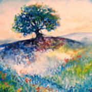 Bluebonnet Hill Art Print