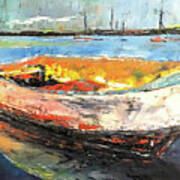 Boat Adrift Art Print