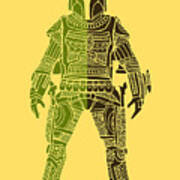 Boba Fett - Star Wars Art, Green 03 Art Print