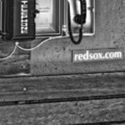 Boston Red Sox Dugout Telephone Bw Art Print