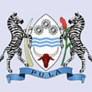 Botswana Coat Of Arms Art Print