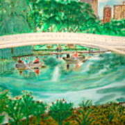 Bow Bridge Central Park Art Print