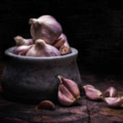 Bowl Of Garlic Art Print