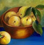 Bowl Of Golden Delicious Apples Art Print