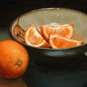 Bowl Of Oranges Art Print