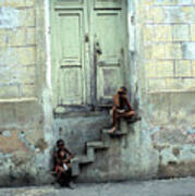 Boys On Stairs Art Print