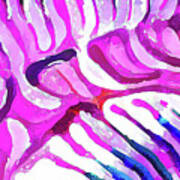 Brain Coral Abstract 7 In Pink Art Print