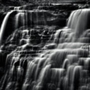 Brandywine Falls At Cuyahoga Valley National Park B W Art Print