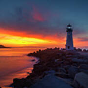 Break Of Day At Walton Lighthouse Art Print