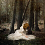 Bride In The Woods Art Print
