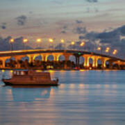 Bridge And Calm Water Art Print