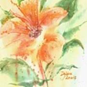 Bright Orange Flower Art Print