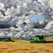 Bringing In The Last Of The Harvest Art Print