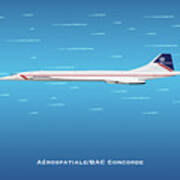 British Airways Bac Concorde Classic Art Print