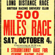 Brooklands 500 Mile Race 1930 Art Print