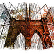 Brooklyn Bridge Art 1 Art Print