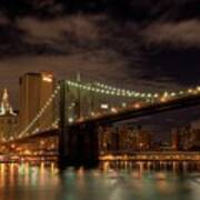 Brooklyn Bridge At Dusk Art Print