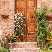 Brown Door Of Tuscany Art Print