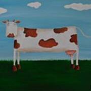 Brown Spotted Cow Art Print