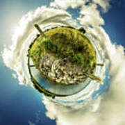 Buffalo Outer Harbor Sunrise - Tiny Planet Art Print