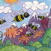 Bumble Bee Buzz Art Print