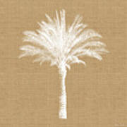 Burlap Palm Tree- Art By Linda Woods Art Print