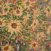 Burst Of Sunflowers. Art Print