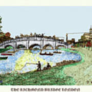 Busy Richmond Bridge Art Print