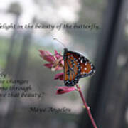 Butterfly Quote Art Print Art Print