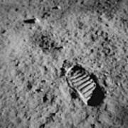 Buzz Aldrins Moon Footprint Art Print