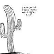 Cactus Comic Art Print