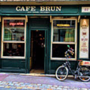 Cafe Brun In L'orient France Art Print