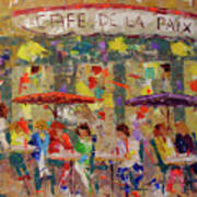 Cafe De La Paix Paris Art Print