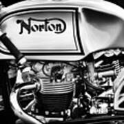 Cafe Racing Norton Art Print