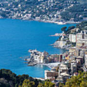 Camogli And Paradise Coast From Portofino Mount View Art Print