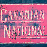 Canadian National Railroad Rail Car Signage Art Print