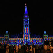 Canadian Parliament Light Show Art Print