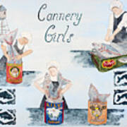 Cannery Girls Ii Art Print