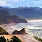 Cannon Beach Coast Oregon Art Print