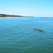 Canoeing On The Pacific Art Print