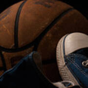 Canvas Shoes And Basketball Art Print