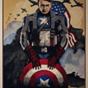 Captain America Recruiting Poster Art Print