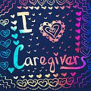 Caregiver Rainbow Art Print