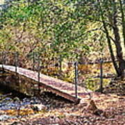Carmel River Footbridge At Garland Ranch 2 Oil Art Print