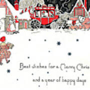 Carriage Ride On Snow Art Print