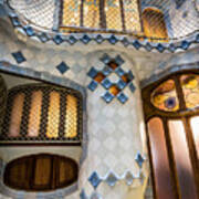 Casa Batllo Doors And Windows Barcelona Spain Art Print