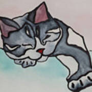Cat Nap 2 Art Print
